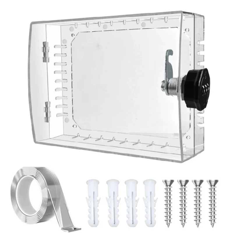 

ABKY-Thermostat Lock Box With Transparent Cover New Thermostat Password Lock Box Home Security Lock System