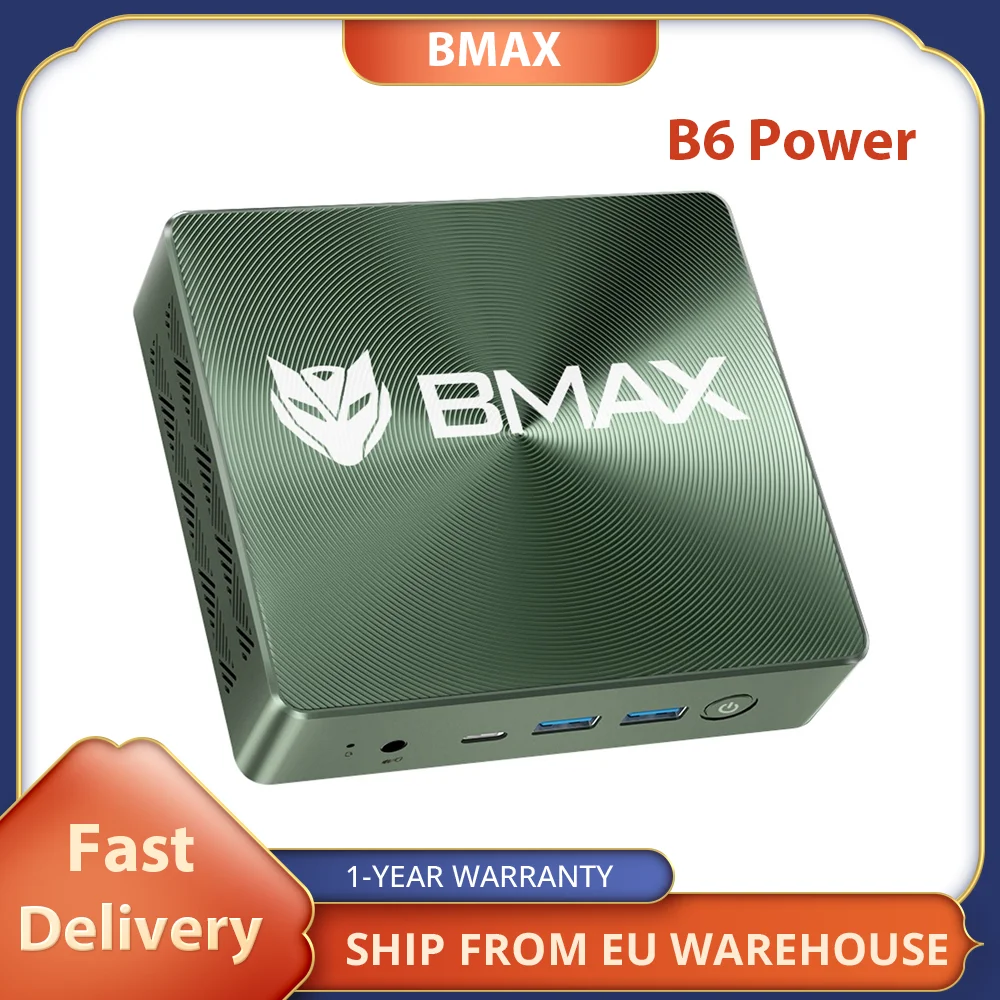 BMAX B6 Power Mini PC, Intel Core i7-1060NG7 up to 3.8GHz, 16GB LPDDR4 1TB SSD, 2xHDMI Full Feature Type-C 4K Triple Display,