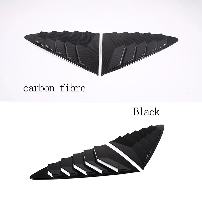 For Jaguar F-TYPE 2013-2024 ABS Black Car Rear Window Triangle Exterior Shutter Deflector Decoration Modified Accessrories