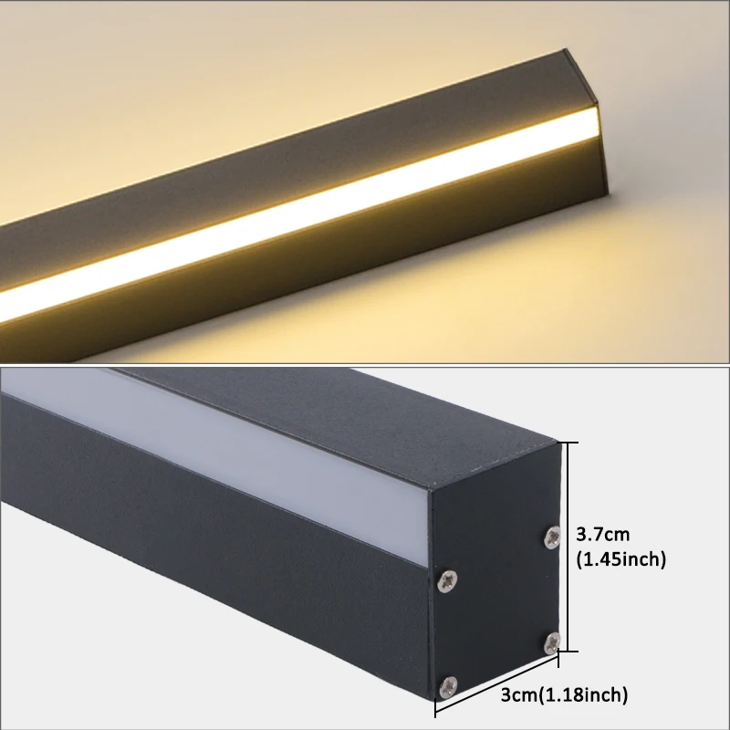 Lámpara de Pared LED para Exteriores, Impermeable IP65, para Jardín, Pasillo, Tira de CA, Material de Aluminio Moderno, 85-265V, Luz Decorativa para Exteriores