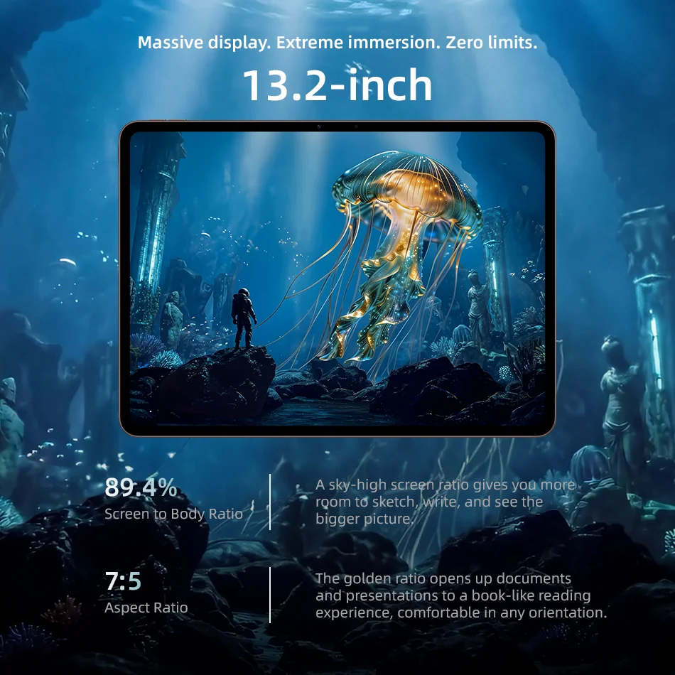 Original OnePlus Pad 4 Global Version Snapdragon 8 Elite Gen 5 13380mAh 13.2" 144Hz Screen Wi-Fi 7 256GB 512GB ROM Tablet