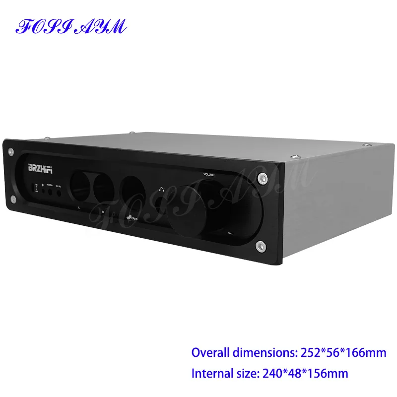 

252*56*166mm FOSI AYM All-aluminum Amplifier Case Preamplifier Chassis Aluminum Alloy Headphone Amplifier Chassis Shell DIY Box