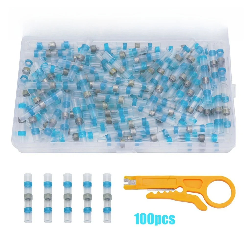 100/300x Heat Shrink Butt Connectors Solder  Wire Cable Terminals Electrical Splice Features Insulating Protection That Shrinks