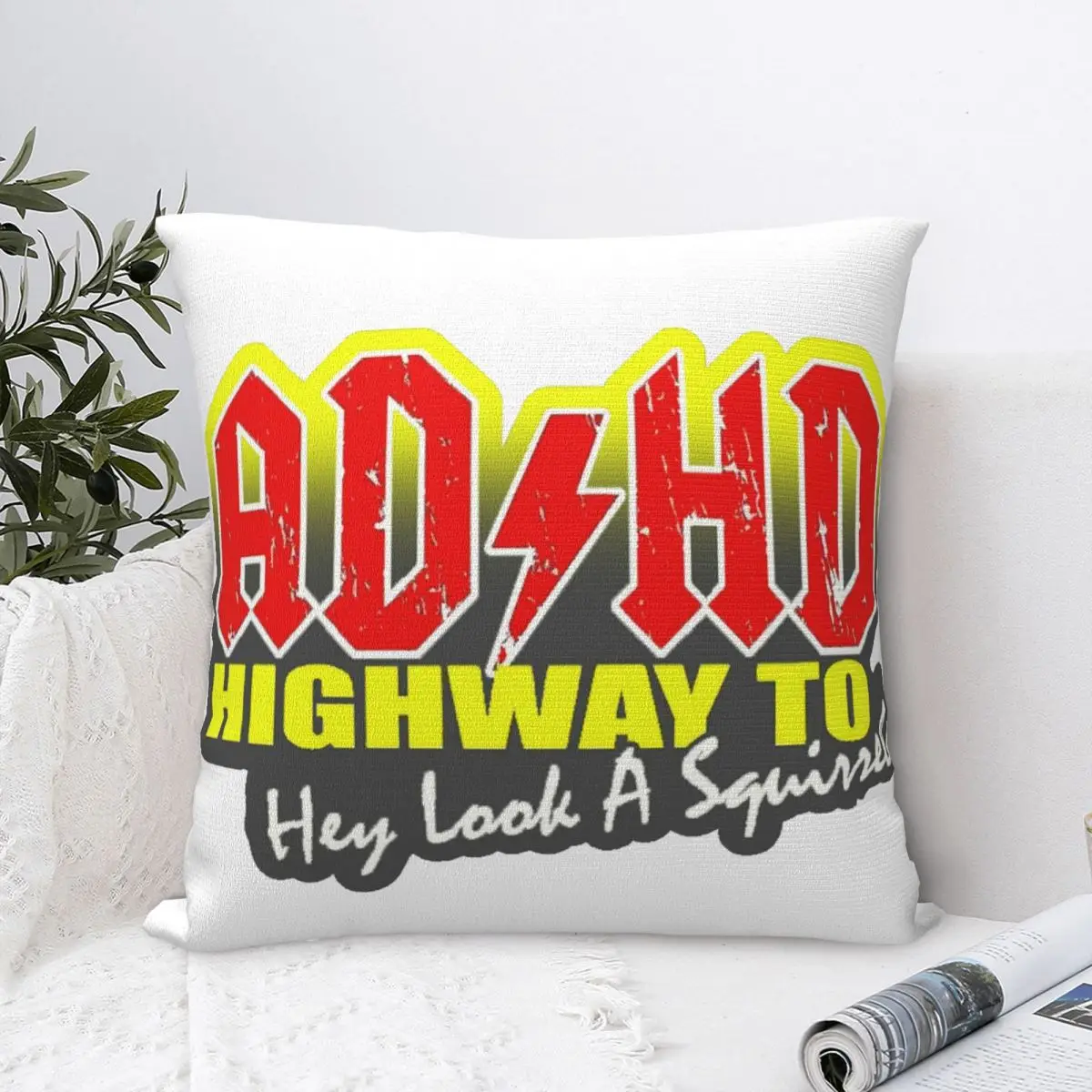 AC DC Heavy Metal (6) Square Pillowcase Polyester Pillow Cover Velvet Cushion Decor Comfort Throw Pillow For Home Bedroom