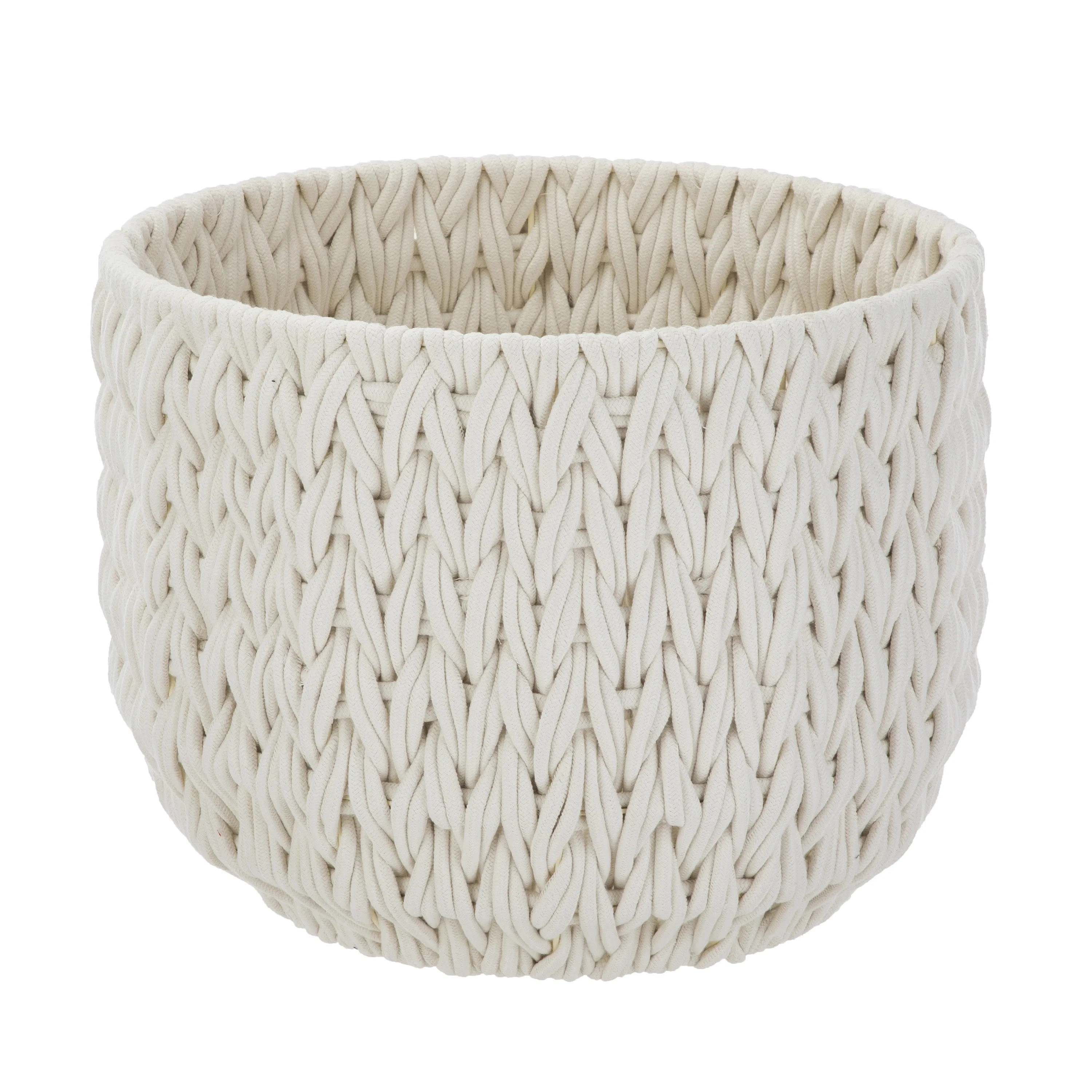 

Extra Large White Woven Rope Decorative Storage Basket