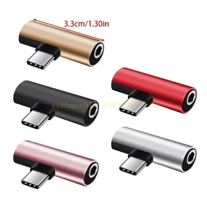 62KA USB C đến 3,5mm nghe và bộ sạc Bộ điều hợp USB C thành Bộ chuyển đổi Dongle Aux-Audio