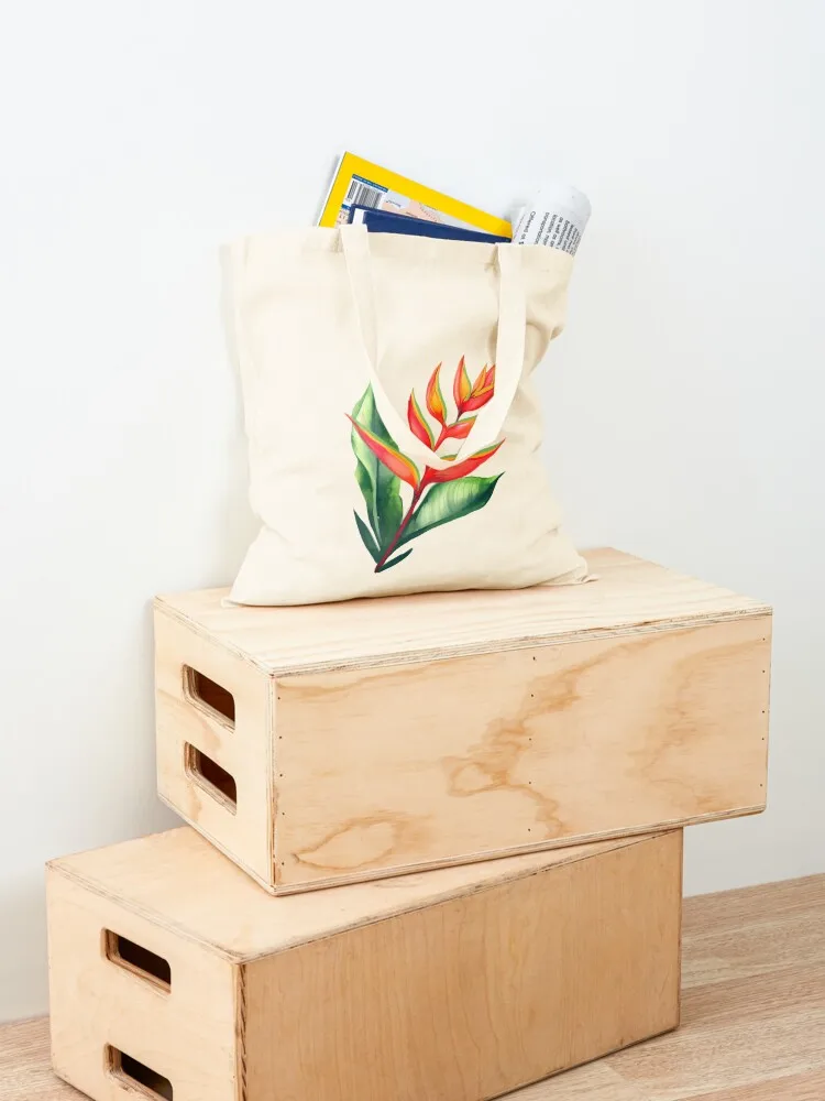 hypnotic heliconia watercolor Tote Bag bags for women Canvas shoulder bag canvas bags custom fabric bag