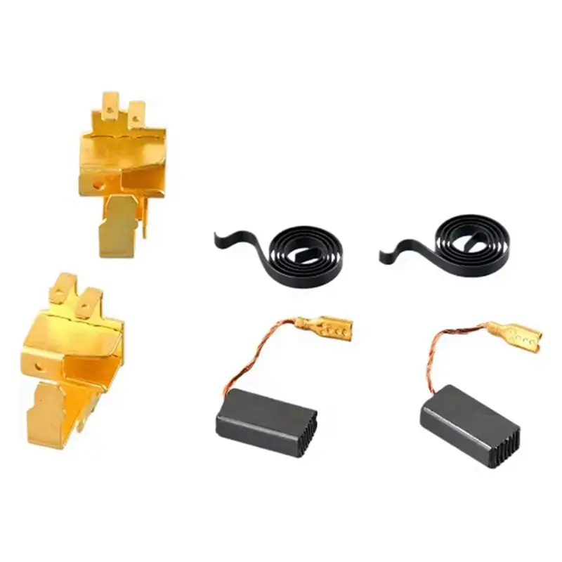A93E-12Pcs Carbon Brushes & Holder & Spring Set For Replacement GWS6-100 Carbon Brushes Black Angle Grinder Accessories