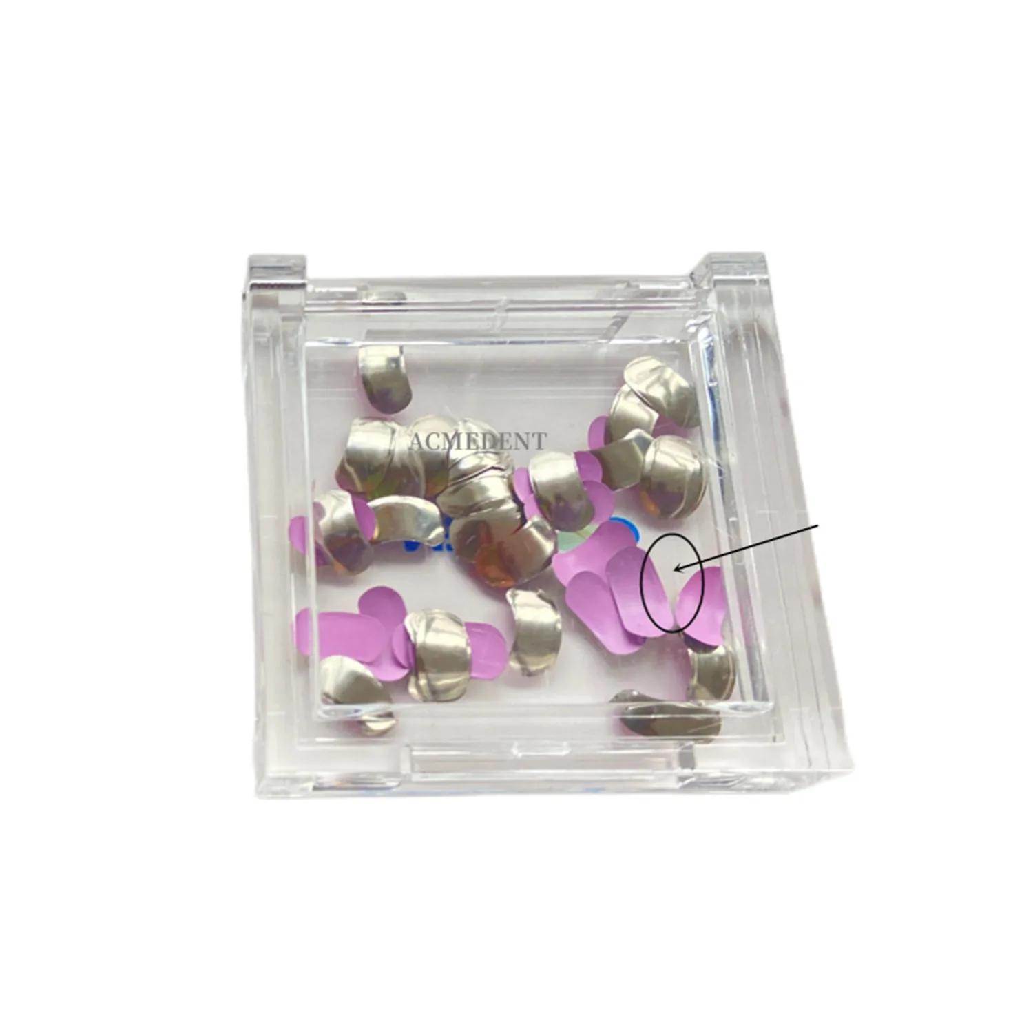 50 sztuk/pudło Dental Matrix Meterial przekrój profilowane mocno 3d Fusion pełna krzywa fioletowy duże molowe matryce Dentsit narzędzia