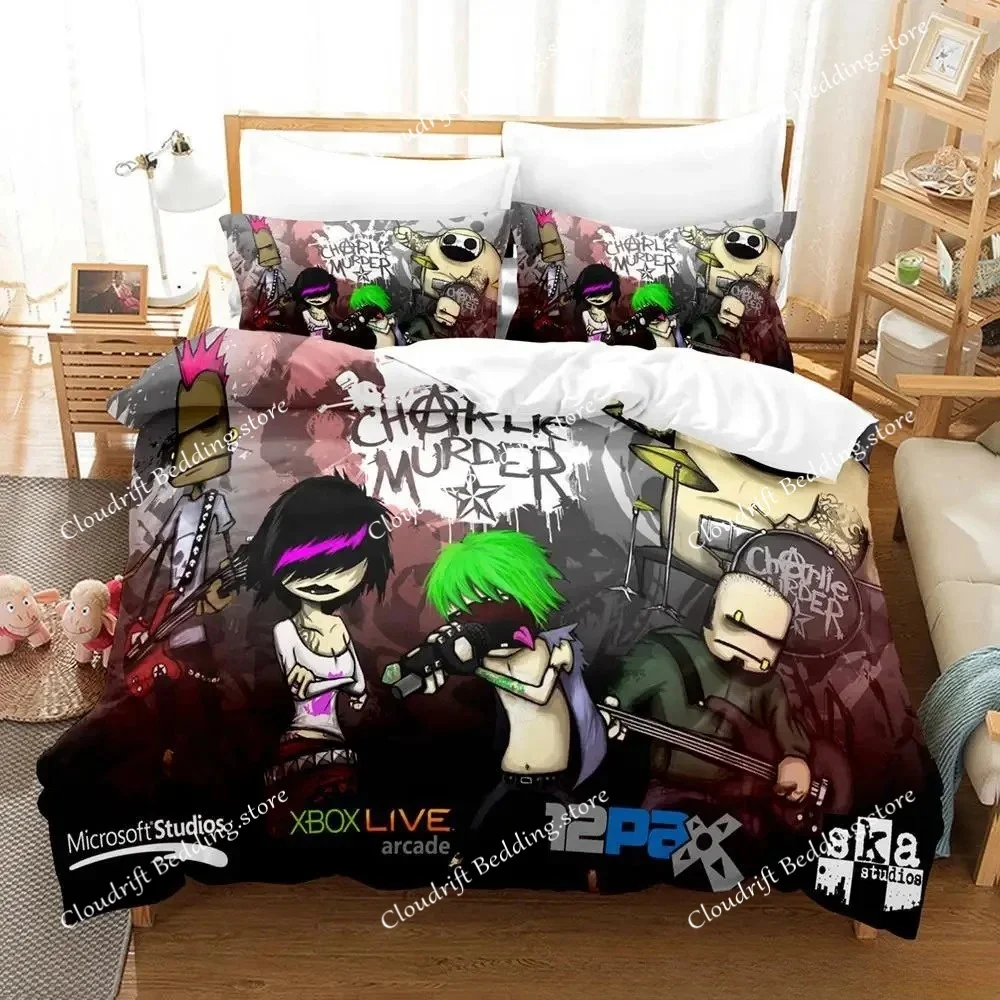 

Комплект постельного белья с 3D-принтом Game Charlie Murder для взрослых и детей: односпальный, полуторный, двуспальный, королевский размер, пододеяльники, домашний текстиль