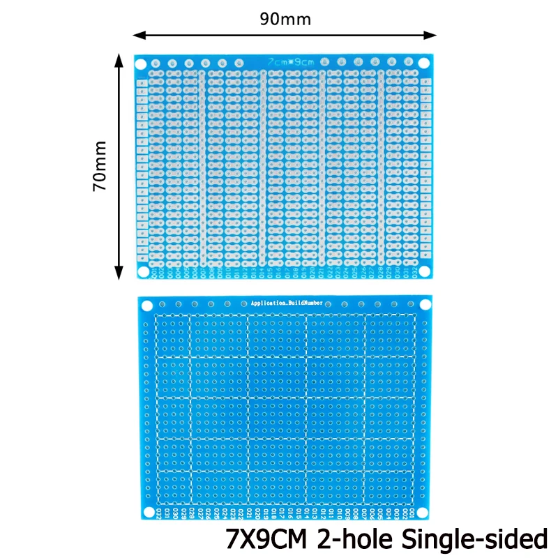 2pcs Single Sided PCB 7X9CM 2.54MM Spacing 7*9CM Glass Fiber Blue Oil Universal Experimental Board 70*90mm