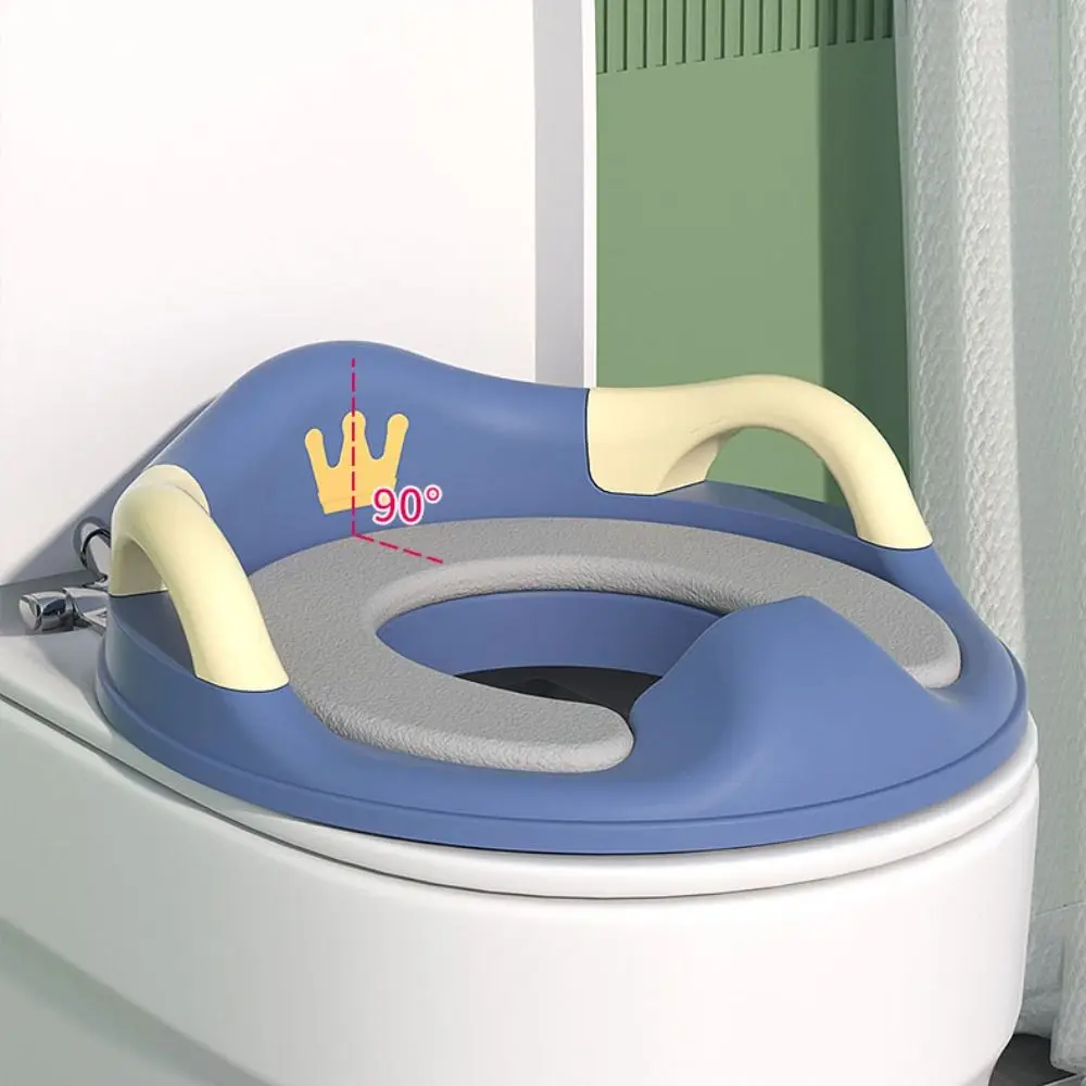 Sedile WC per bambini con motivo a corona, resistente agli spruzzi, facile da lavare, sedile WC per bambini, guarnizione antiscivolo per sedile WC ausiliario