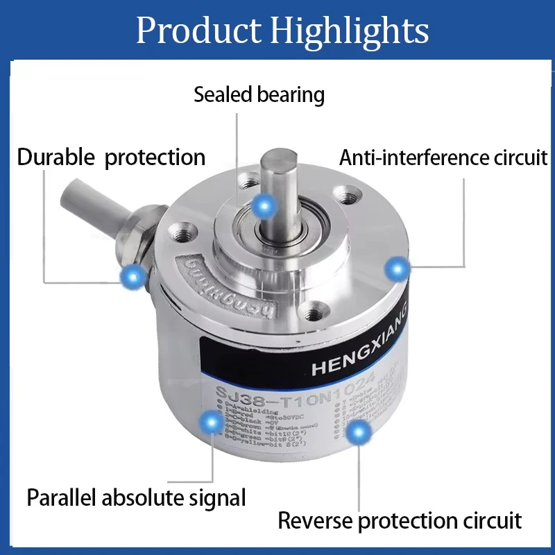 Encoder DC 5-24v Wide Voltage Power Supply 6mm Axis Optical Encoder 32 64 128 256 512 1024 2048 4096P/R