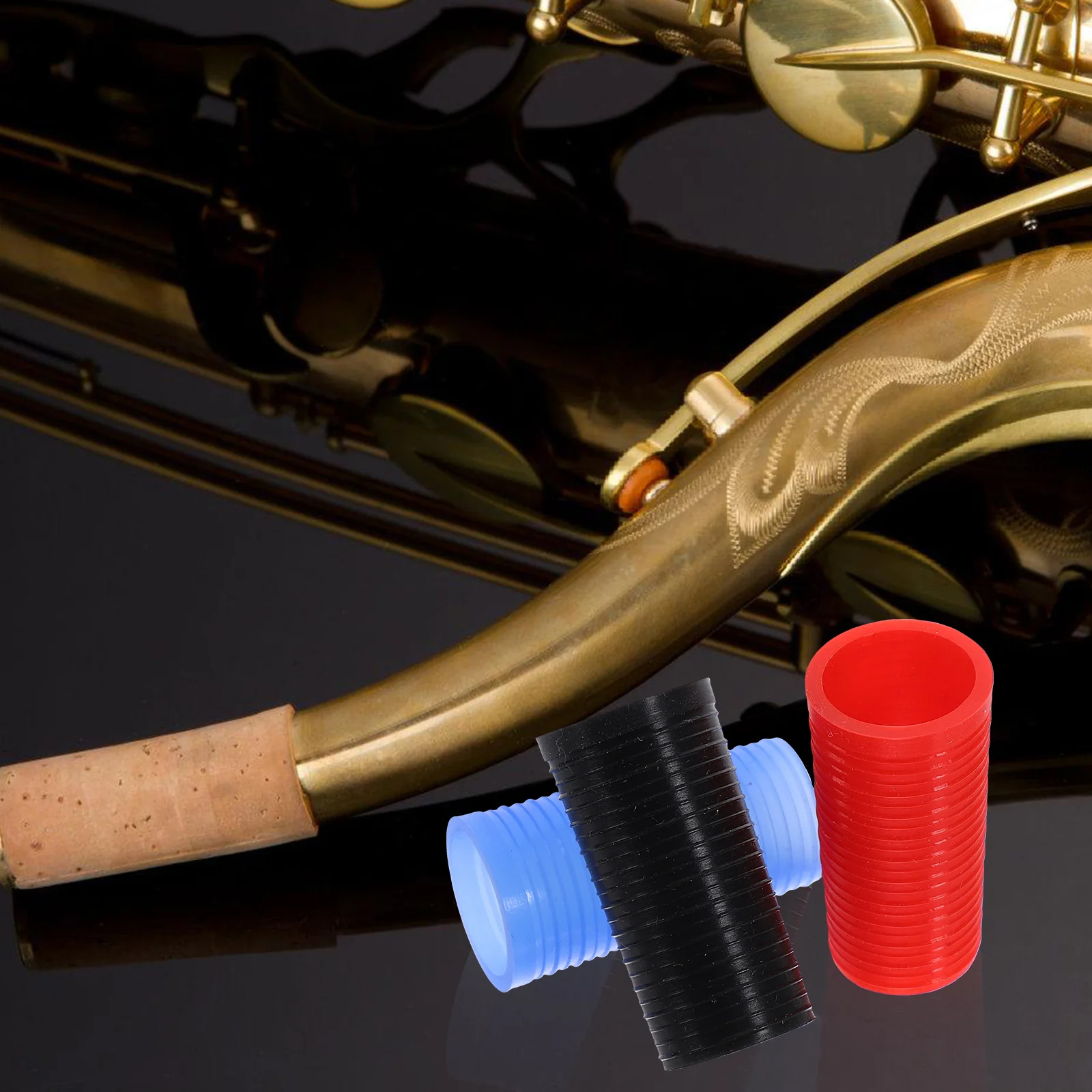 

3 Pcs Saxophone Cork Ring Alto Neck Covers Rings Component Accessories Silica Gel Silicone