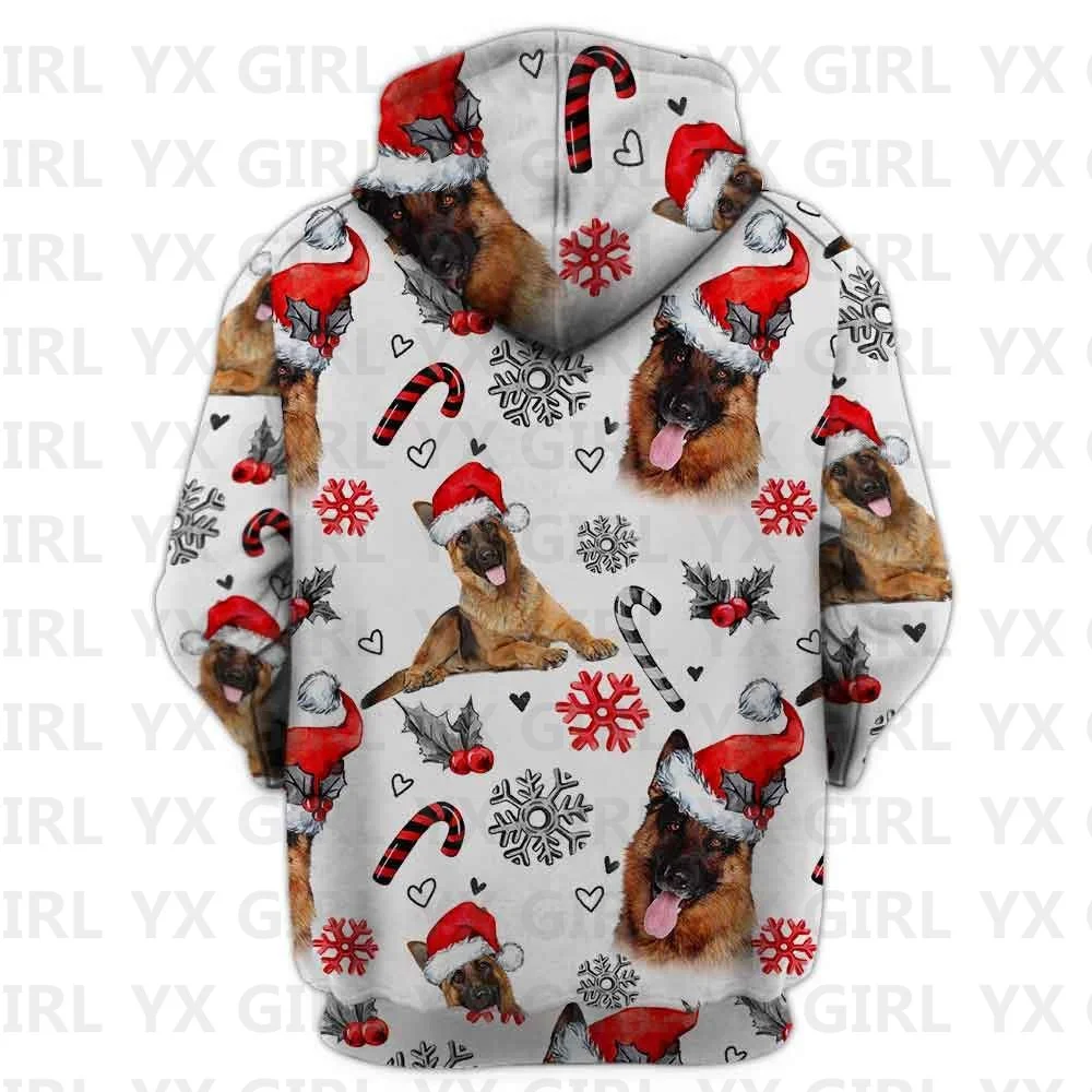 German Shepherd/Husky/Pitbull/Pug Christmas 3D Printed Hoodie Women For Men Pullovers Street Tracksuit Love Dog Gift