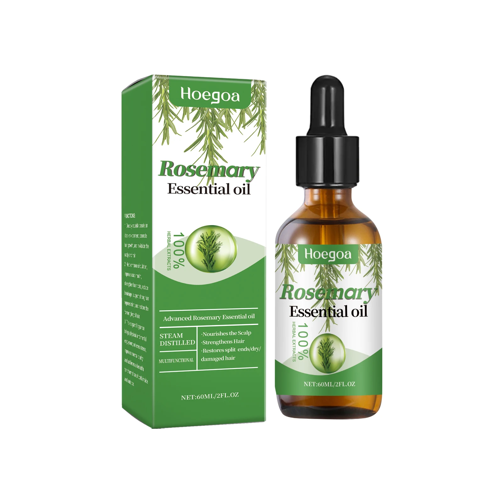 

Hoegoa Rosemary Hair Care Essential Oil Strengthens Hair Nourishes Scalp Smoothes And Hydrates Hair Care Essential Oil 3pcs