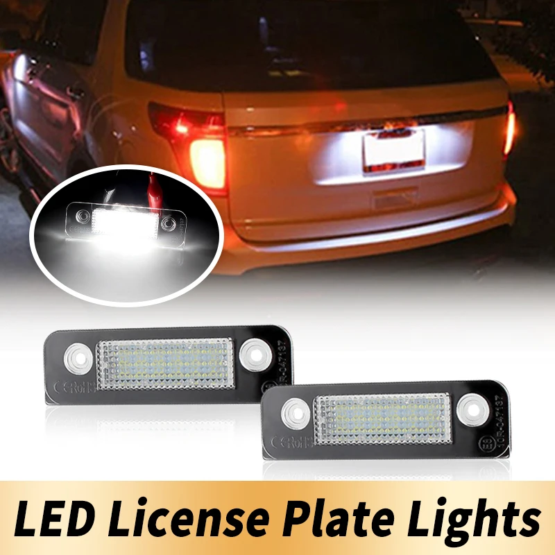 

2X LED Number Plate Lamp Canbus For Ford Fiesta MK5 2001-2010 Fusion 2002-2012 Mondeo 1996-2000 License Plate Light Accessories