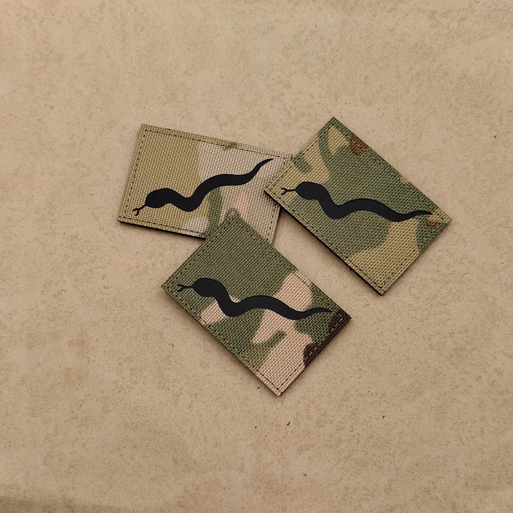 

NIC Animal Series Reflective Patches Snake Laser Cutting Patches With Hook And Loop For Army Jacket Shoulder DIY Sew-on