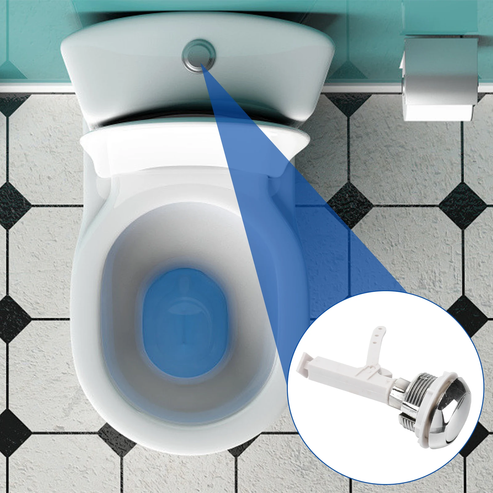 

Replacement Toilet Flush Button Rod Hard Plastic Fit Most Cistern Lid Holes Convenient Bathroom Hotel