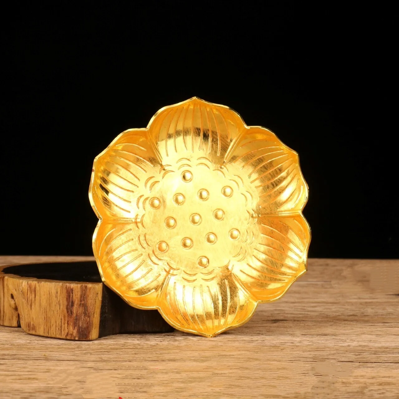 

Collection of Ancient Chinese Bronze Gilded Lotus Flower Plates