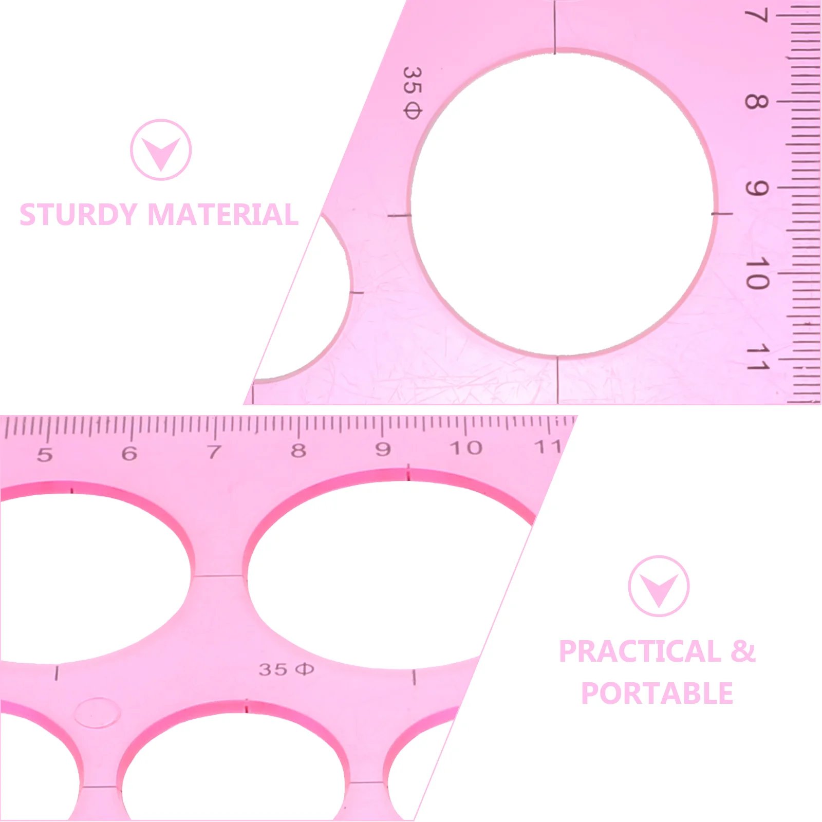 2 Pcs Diameter Measuring Tool Ruler for Cherry Gauge Rulers Fruit Measurer Supply Tape