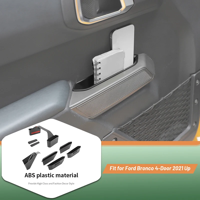 

Car Door Armrest Center Console Side Storage Box For Ford Bronco 4-Door 2021 Up Car Interior Accessories