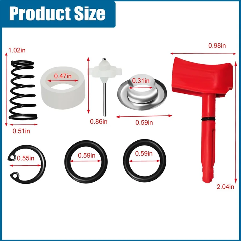 Parti del kit ingresso aria AY03-2135-K303 e gruppo grilletto per avvitatore a percussione Ingersoll Rand 2115TIMAX