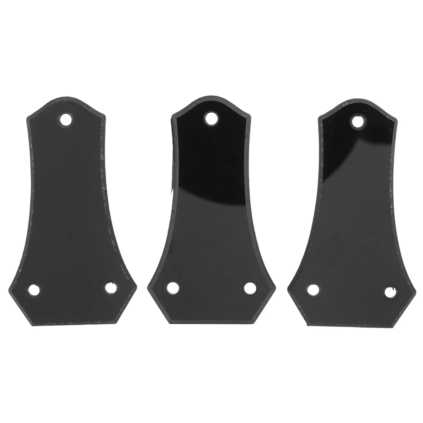 3Pcs Black Guitar Truss Rod Cover Plastic Headstock Plate Universal Replacement Electric Guitar Repair Parts Upgrade