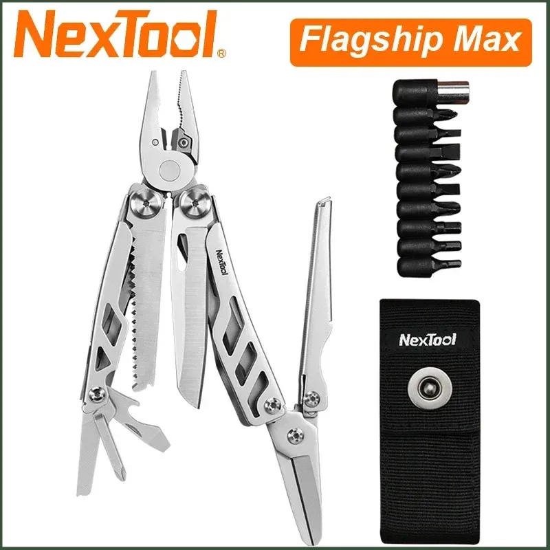 

2024 New NexTool Flagship Max 14 In 1 EDC Multi Tool Pliers Folding Knife Large Scissors Outdoor Camping Survival Multitool