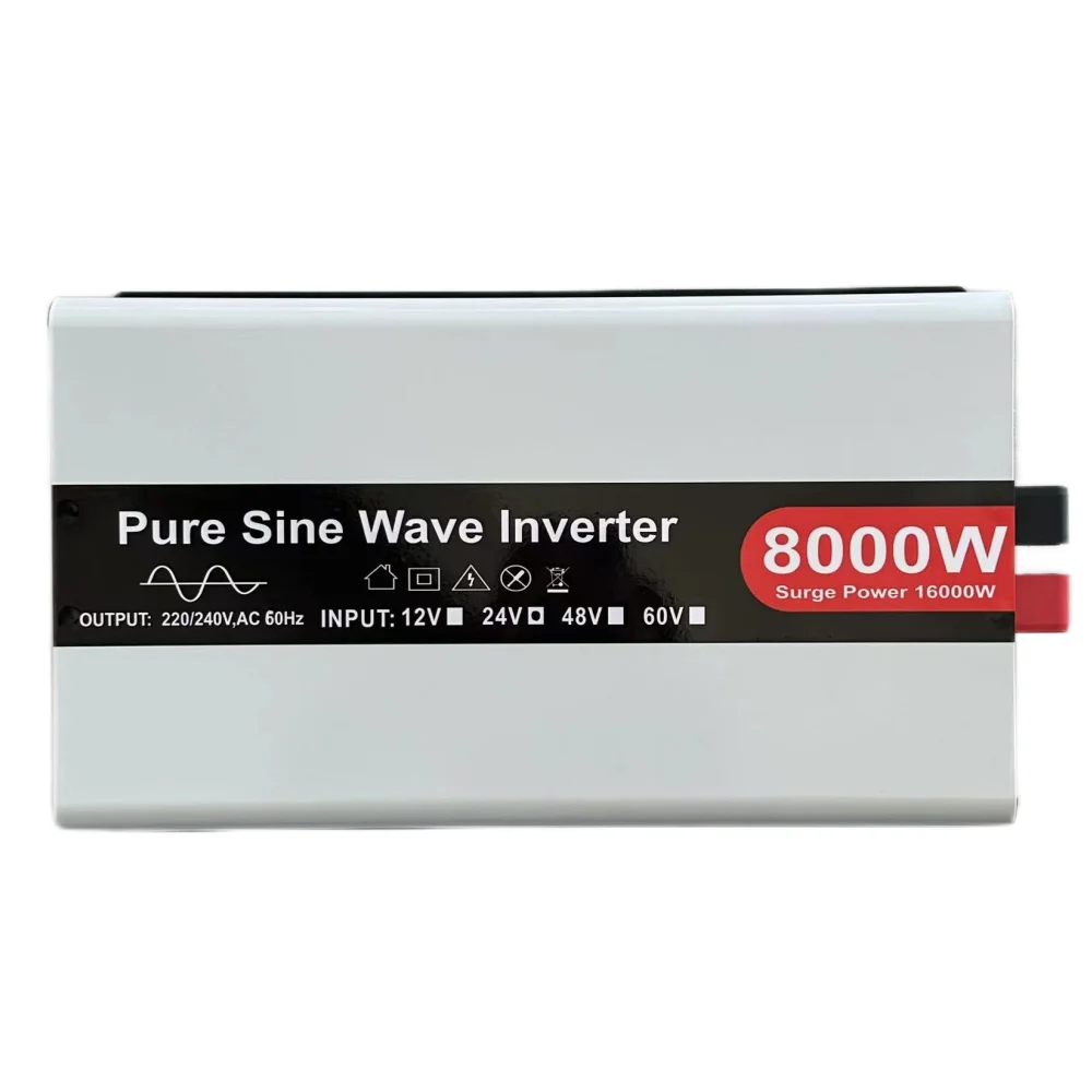 16000W 8000W Pure Sine Wave Inverter 8KW DC 12V 24V 48V To AC 110V 120V 220V Portable Charger Solar Off Grid Power Inverters