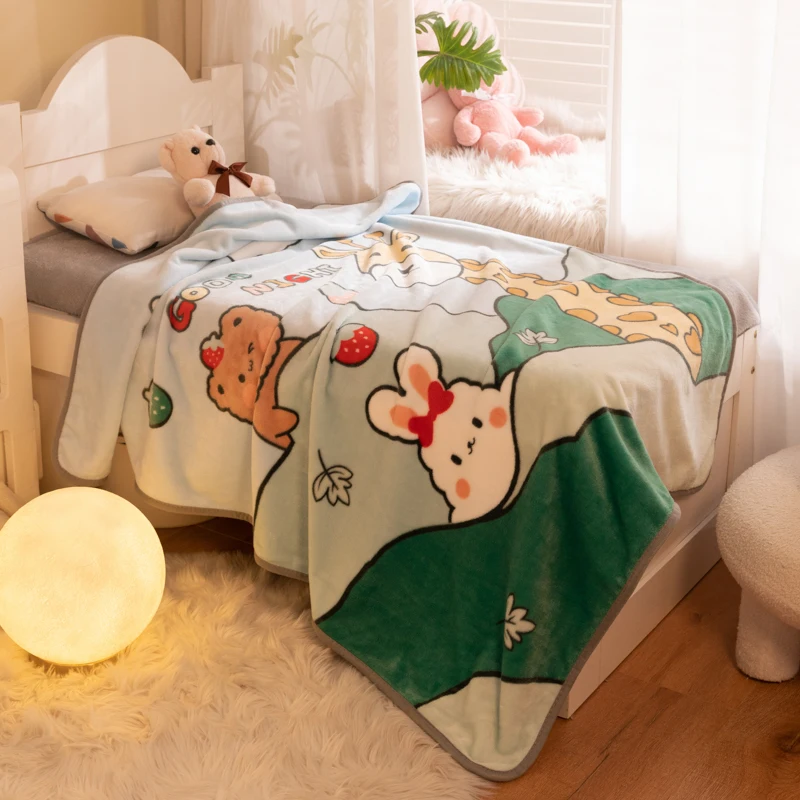 Dinosaur Flannel Blanket, Bear Throw Blanket is Super Soft and Warm,The Lightweight Flannel Blanket is for All-Season Use