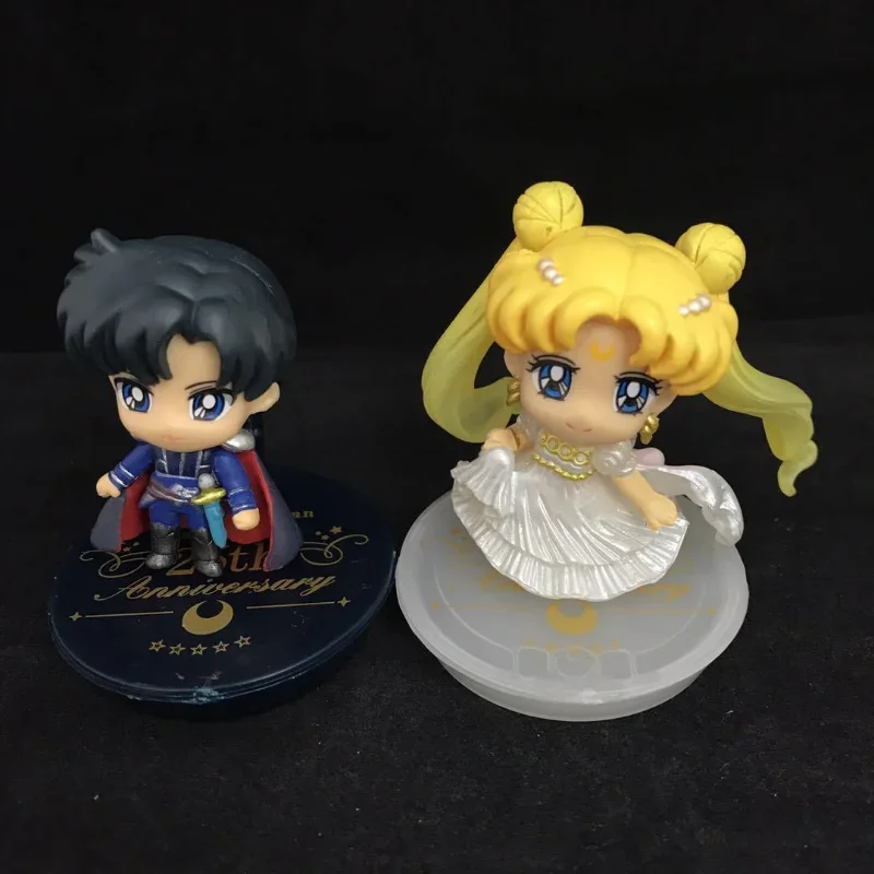 

New 7pcs/set Sailor Moon Anime 25th Anniversary Dark Kingdom Ver. PVC Kawaii Figure Collectible Model Toys Doll Kids Gift