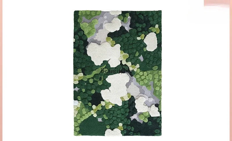 

FG40FG40Wool forest moss green carpet living room large carpet fiber