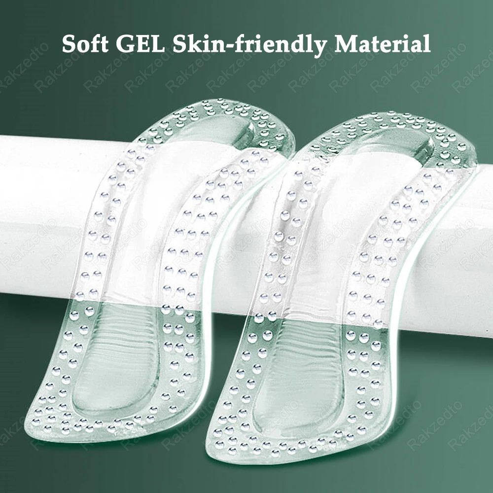 3Pairs Silicone Heel Protector Stickers for Shoes too Big Reduce Size High Heels Pain Relief Insole Non-Slip Anti-Wear Foot Pads