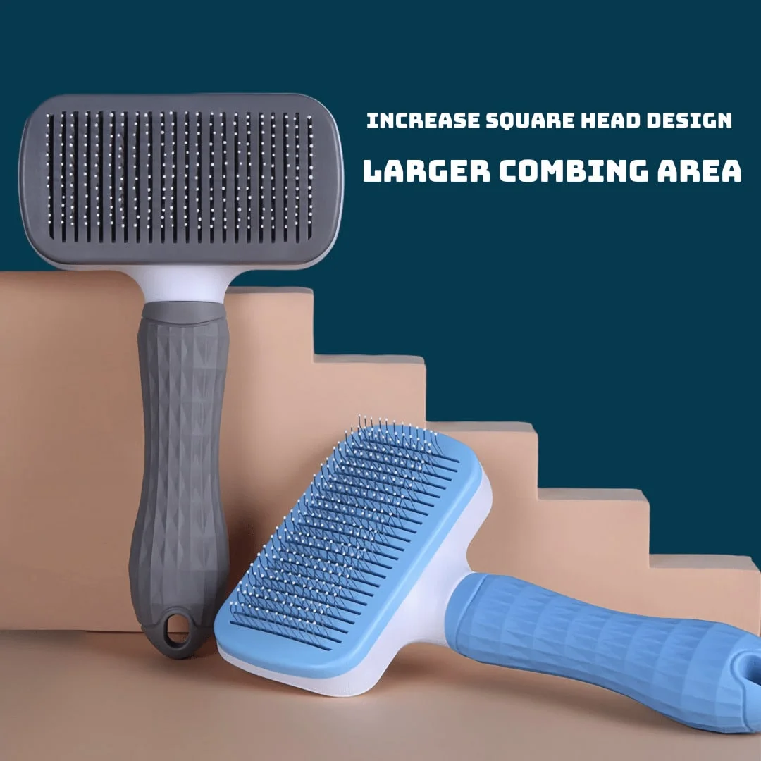1PCS Pet Hair Removal Comb - Easy To Clean Pet Grooming Brush - One Click Hair Removal, Knot Removal, Reduce Shedding, and Improve Fur Health image 7