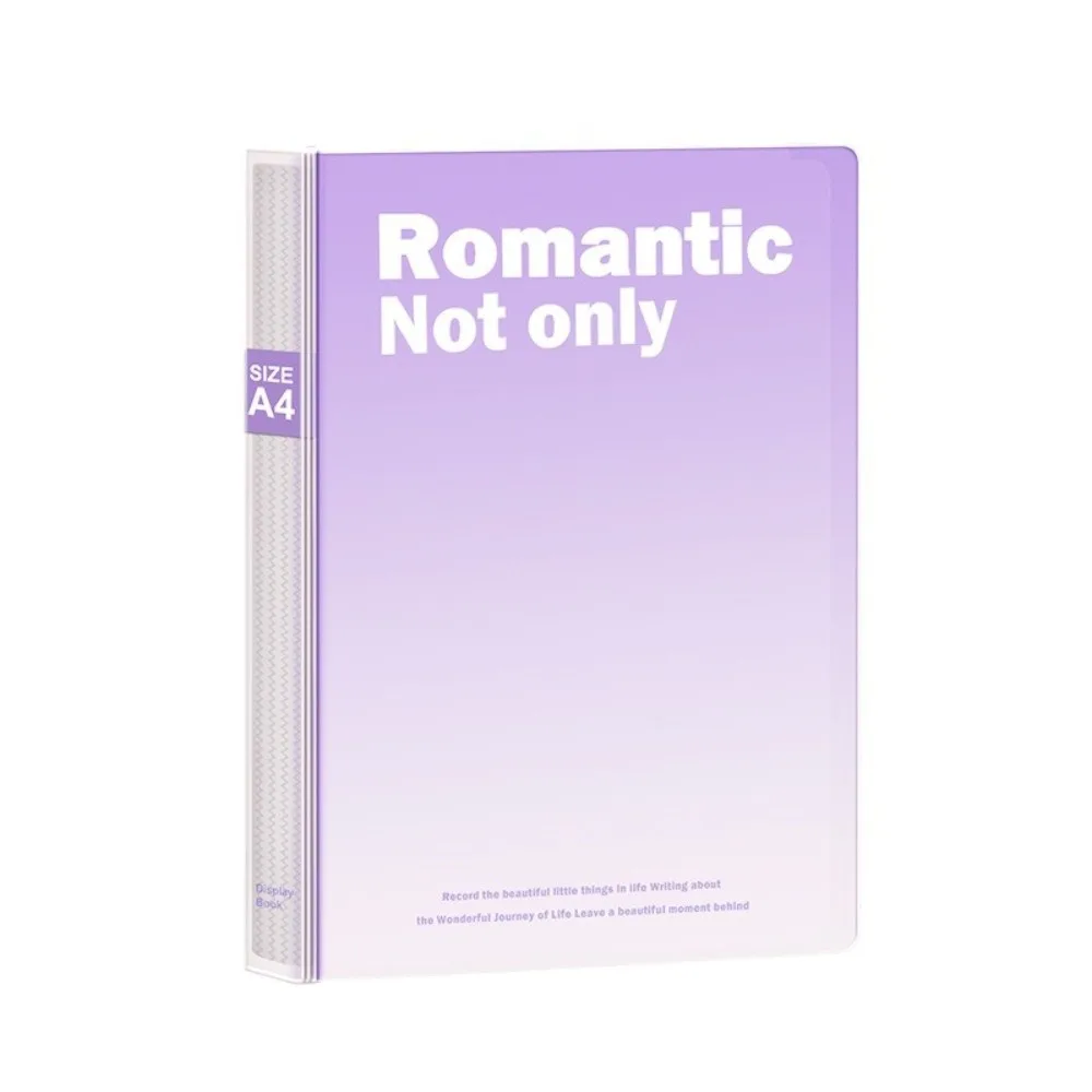 بسيطة 30/60 صفحة A4 مجلد ملفات تصنيف إدراج التدرج اللون حقيبة ملفات سعة كبيرة حقيبة تخزين المستندات البلاستيكية