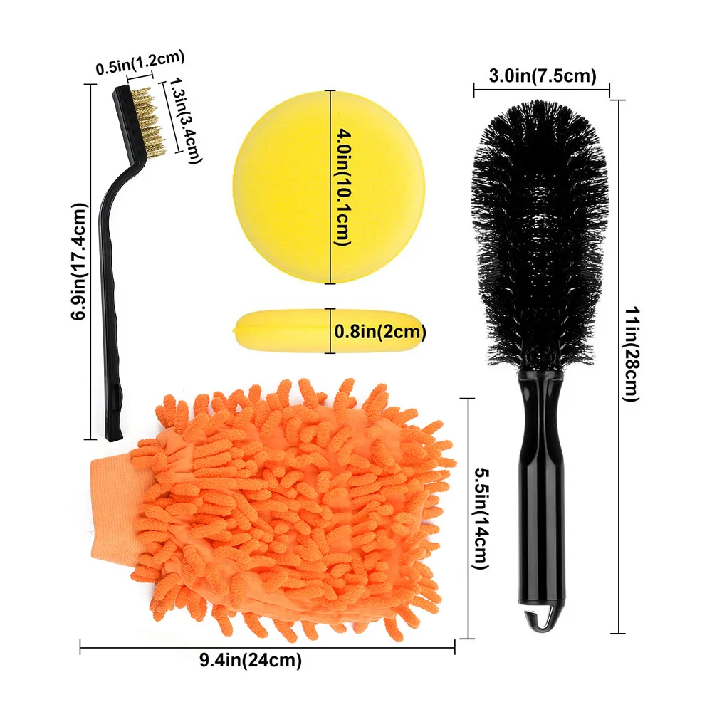 

Detailing Brush Set Car Cleaning Brushes Power Scrubber Drill Brush For Car Leather Air Vents Rim Cleaning Dirt Dust Clean Tools