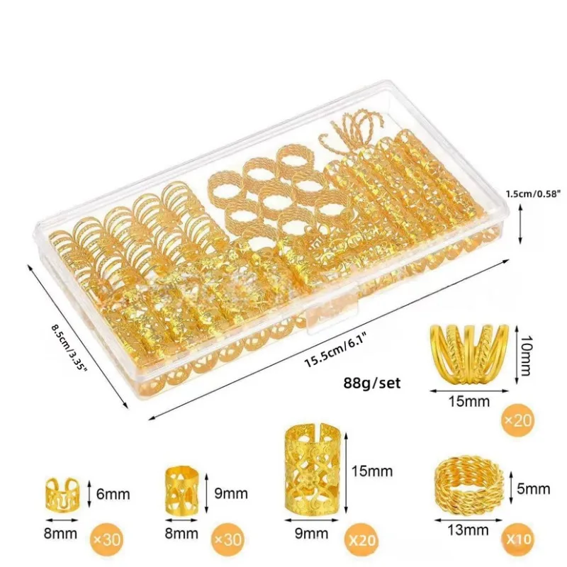

Манжеты для волос с цветком сливы, цвета: золото, серебро, кольца для дредов, набор аксессуаров для плетения в стиле бохо, прочные универсальные украшения для волос