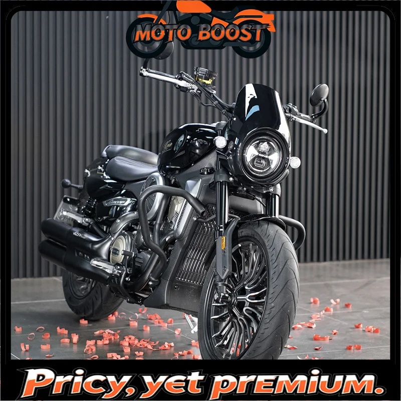 

【Premium quality】Chrome-Plastic Motorcycle Headlight Fairing & Windscreen Cover ABS Front Protection for KOVE Lancer