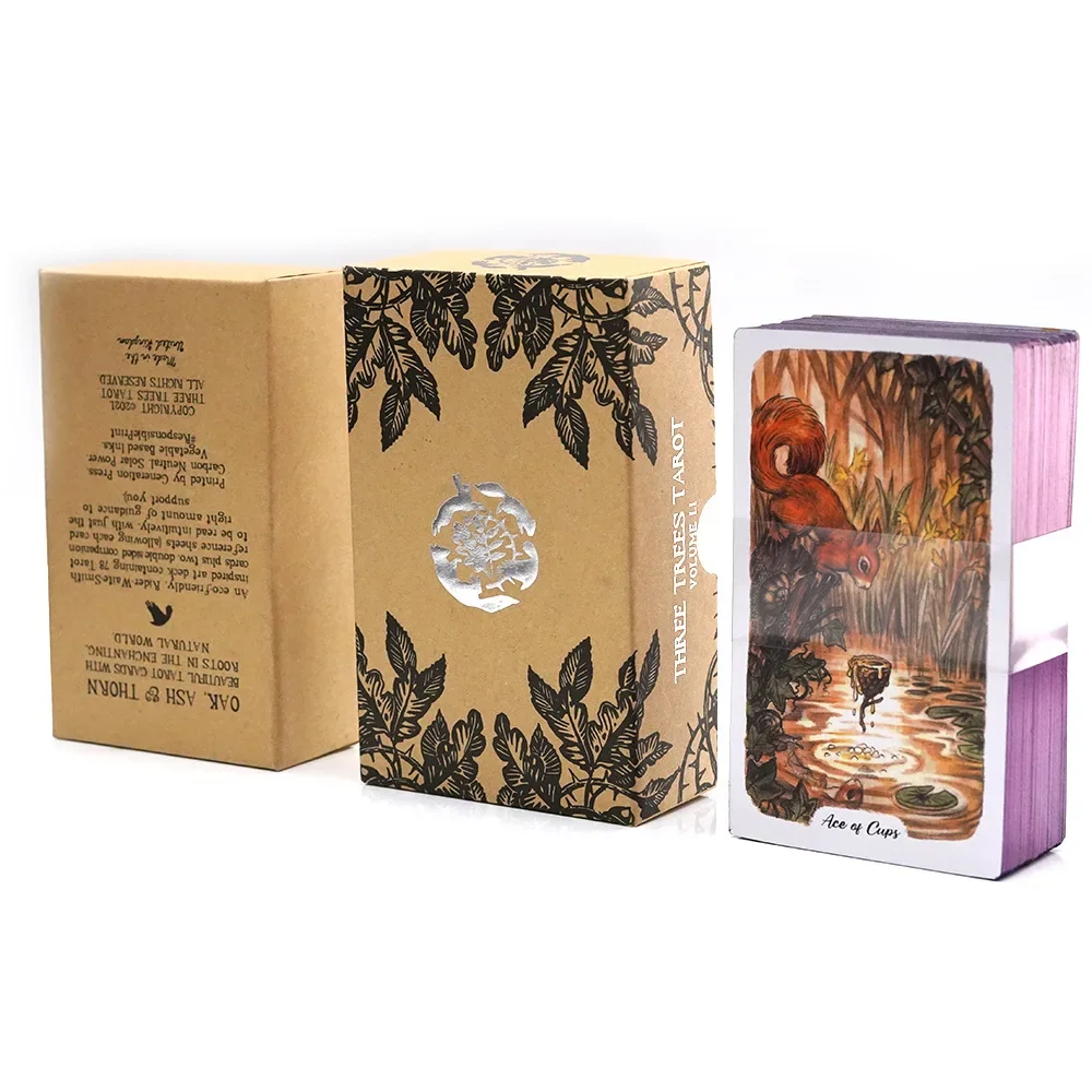 Oak ash thorn tarot 81pcs cards 1: 1 Size Gilded Edge Tarot Board games Three trees tarot Volume Li