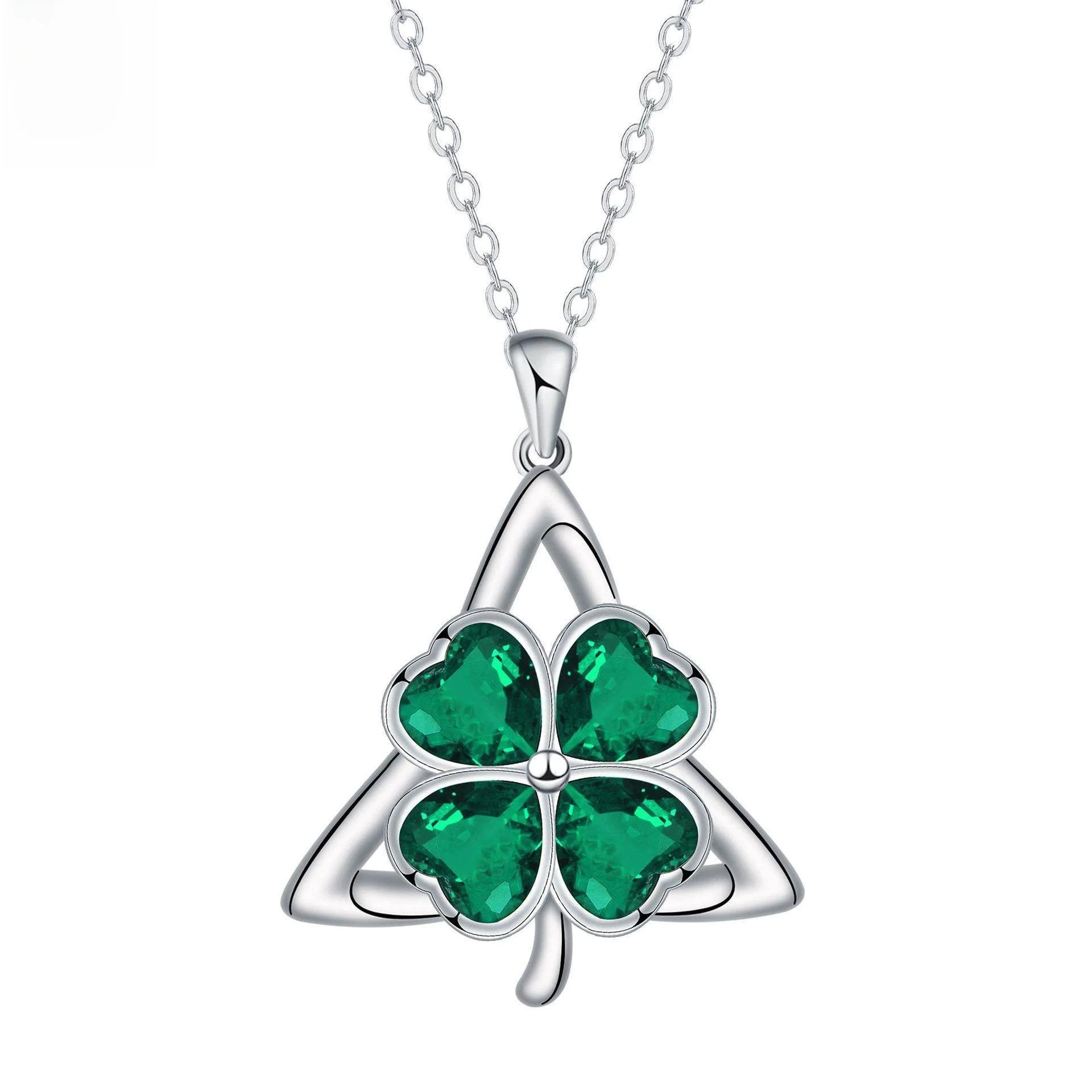 

Модный женский кулон «Четырехлистный клевер» для трансграничной торговли, элитные ювелирные украшения из Китая