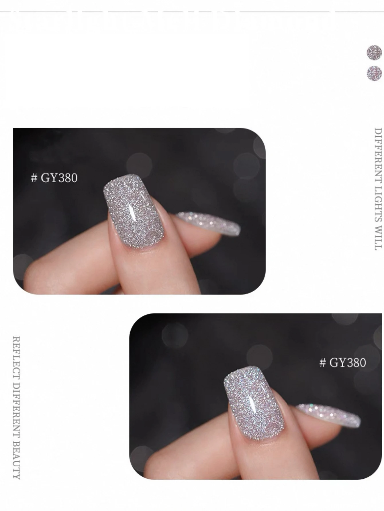 1/12 pièces 2025New Nail Art réfléchissant Disco Flash coloré platine Fine paillettes diamant écrasé Gel vernis à ongles dure pendant 28 jours