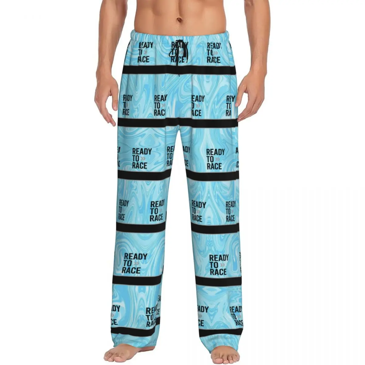 Custom Ready To Race Men's Backgroud Pajama Pants Printed Sleep Sleepwear Bottoms with Pockets