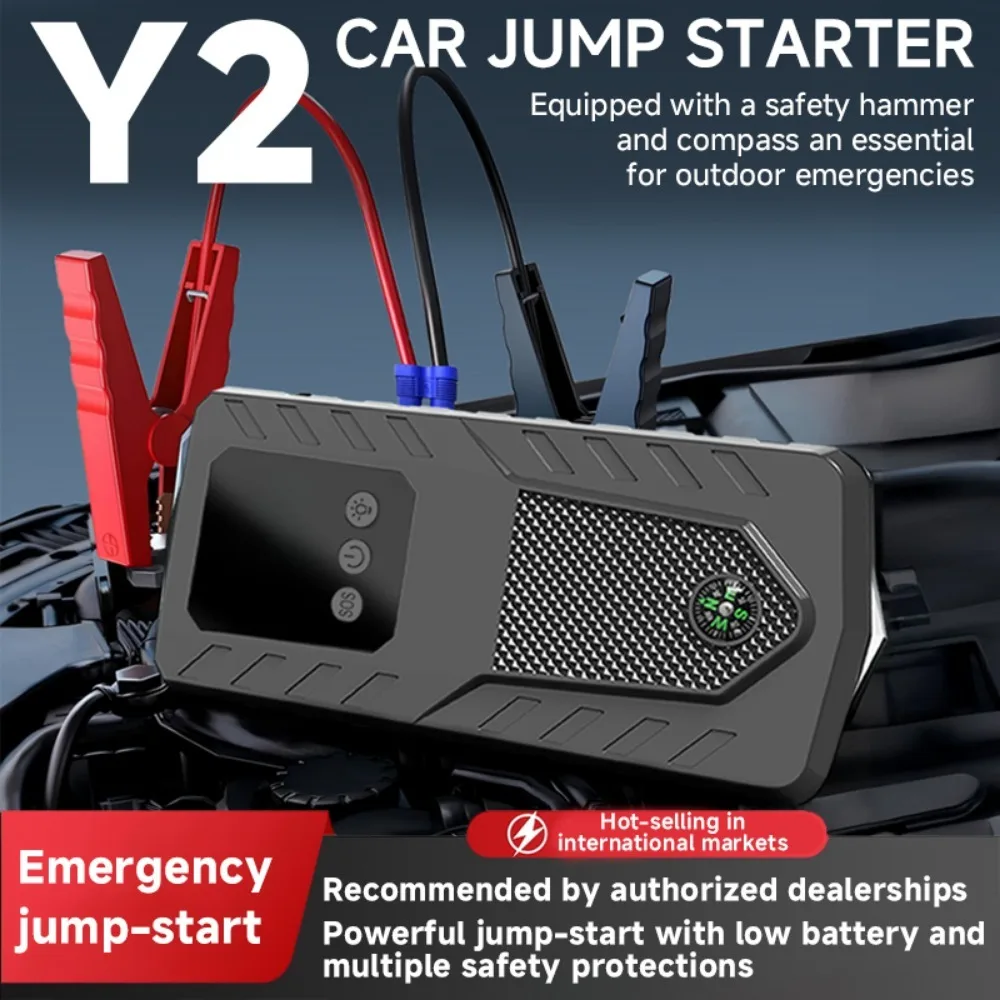 Car Battery Jump Starter Portable 3000A(9.0L Gas&8.0L Diesel)12V Lithium Jump Box Booster Power Pack LED Lights QC3.0(HZ-Y2)