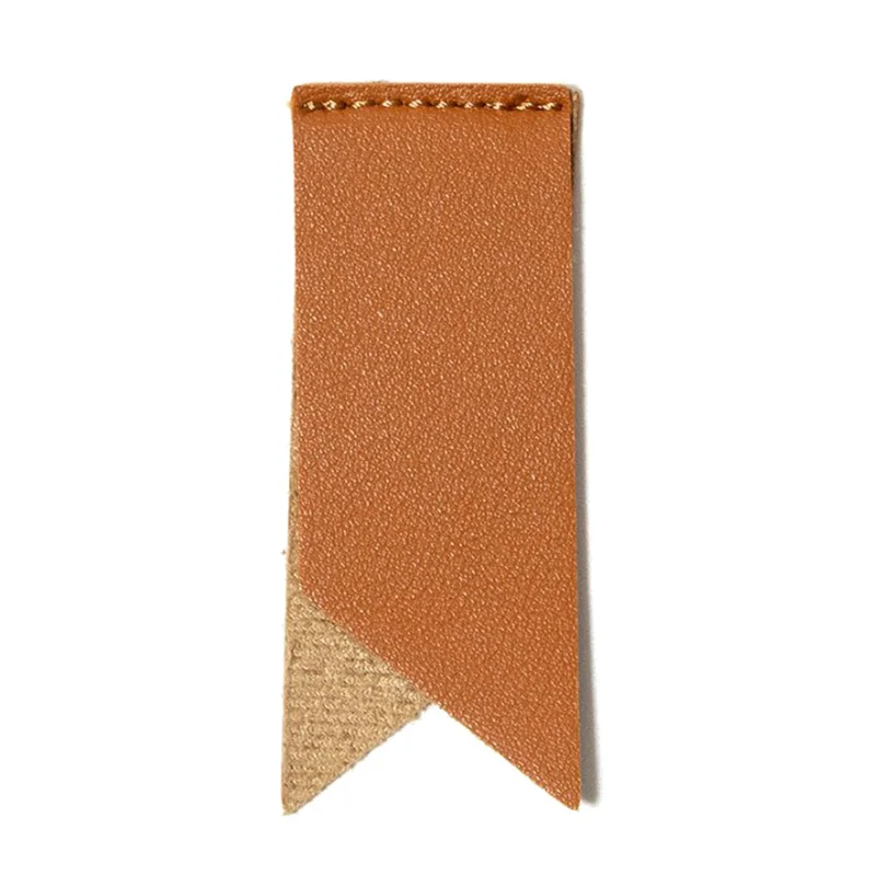 Solid Color Bookmark High Quality Handmade PU Leather Pagination Mark Notepad Label School Office Supplies