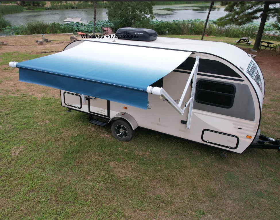 

Retractable Electric RV Awning for Camper Travel Trailer Fifth Wheel Toy Hauler Motorhome Outdoor Sun Protection