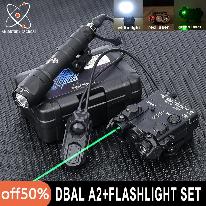 

WADSN tactics DBAL-A2 Red Green Dot Laser Indicator Airsoft plhv2 M300 M600C Hunting Scout Light With AXON Dual Control Switch