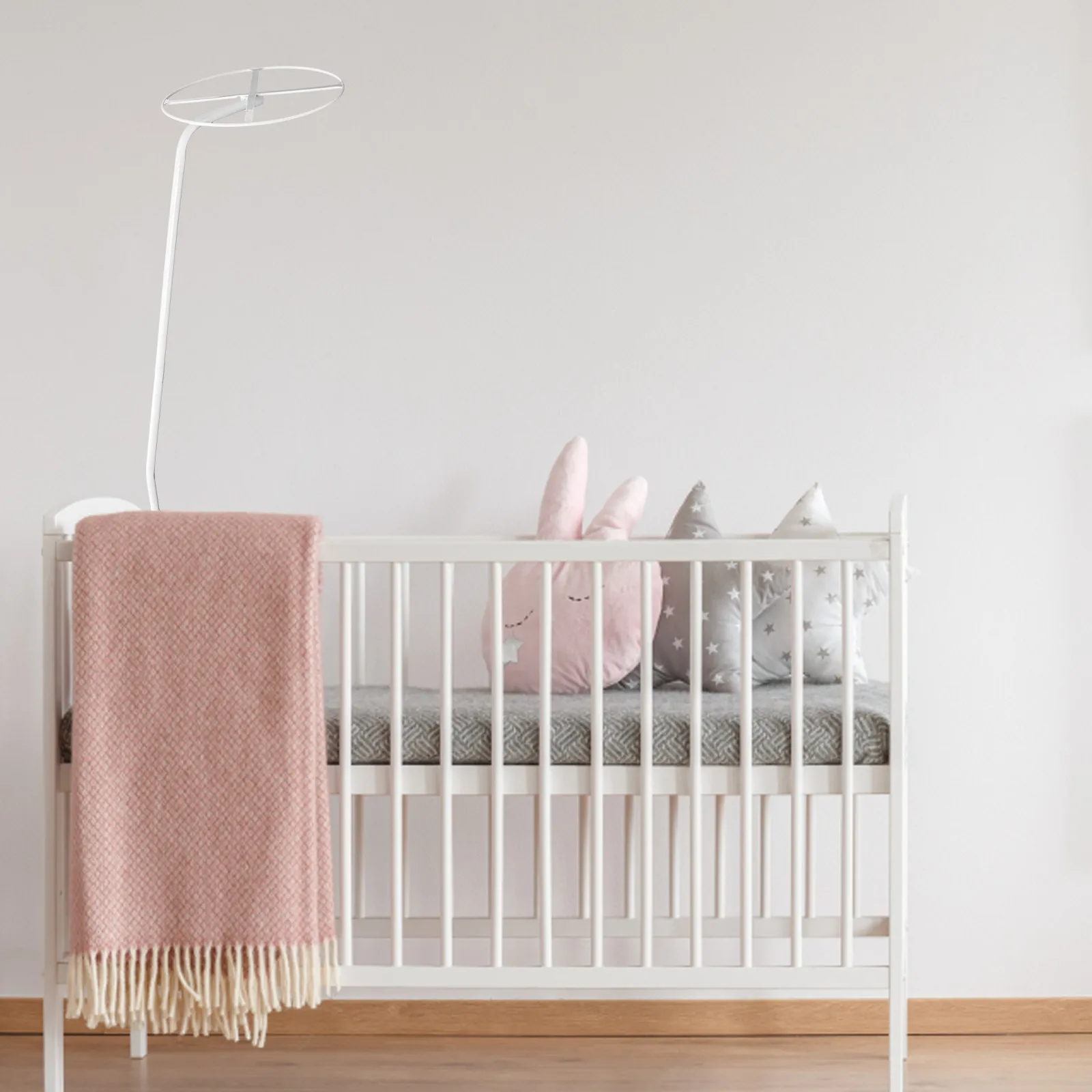 Children Mosquito Net Rack Steel Pipe Support Bracket Crib Canopy Holder Bedroom Net Frame Accessories for Kids Bed Tent