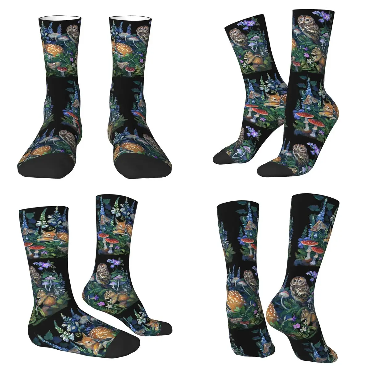 

Носки «Зачарованный лес» в стиле Харадзюку, высококачественные чулки, аксессуары, длинные носки для подарка на день рождения унисекс