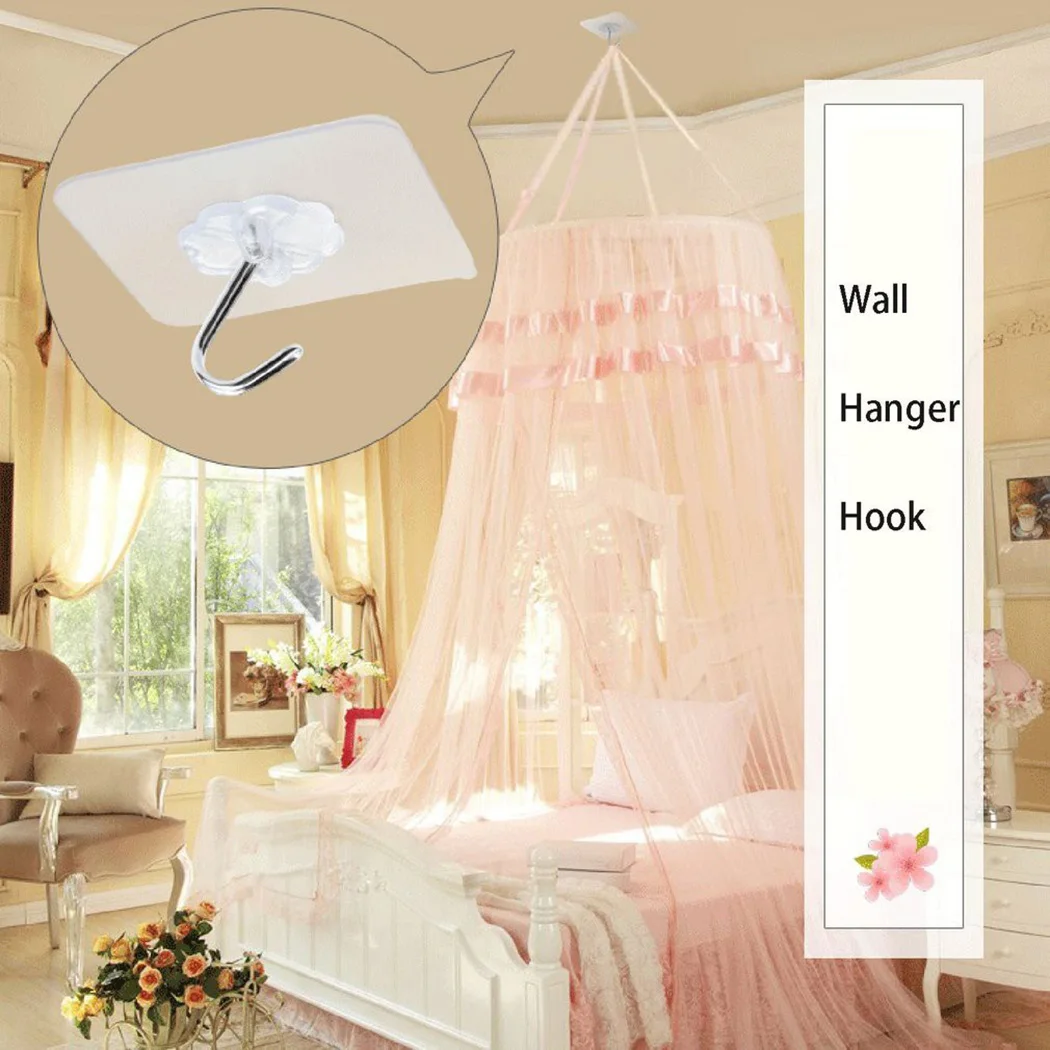 6x6cm PVC Stainless Steel Transparent Strong Sticky Wall Hanging Nail-Free Hook Kitchen Bathroom Heavy Load Rack Cup Sucker